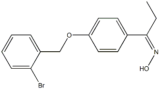 N-(1-{4-[(2-bromophenyl)methoxy]phenyl}propylidene)hydroxylamine 结构式