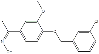 N-(1-{4-[(3-chlorophenyl)methoxy]-3-methoxyphenyl}ethylidene)hydroxylamine 结构式