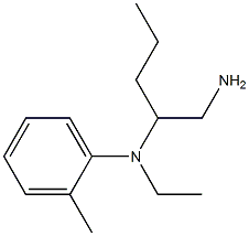 N-(1-aminopentan-2-yl)-N-ethyl-2-methylaniline 结构式