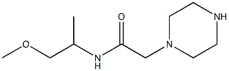 N-(1-methoxypropan-2-yl)-2-(piperazin-1-yl)acetamide 结构式