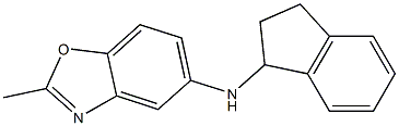 N-(2,3-dihydro-1H-inden-1-yl)-2-methyl-1,3-benzoxazol-5-amine 结构式