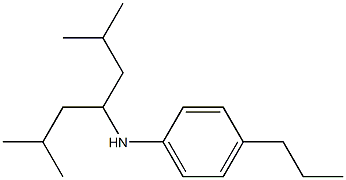 N-(2,6-dimethylheptan-4-yl)-4-propylaniline 结构式