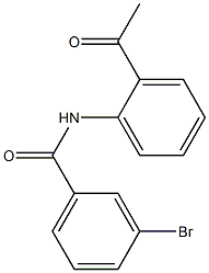 N-(2-acetylphenyl)-3-bromobenzamide 结构式