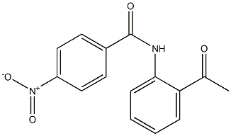 N-(2-acetylphenyl)-4-nitrobenzamide 结构式