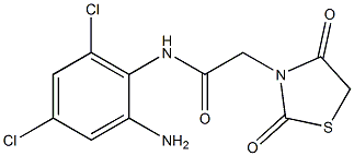 N-(2-amino-4,6-dichlorophenyl)-2-(2,4-dioxo-1,3-thiazolidin-3-yl)acetamide 结构式