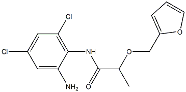 N-(2-amino-4,6-dichlorophenyl)-2-(furan-2-ylmethoxy)propanamide 结构式