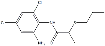 N-(2-amino-4,6-dichlorophenyl)-2-(propylsulfanyl)propanamide 结构式