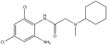 N-(2-amino-4,6-dichlorophenyl)-2-[cyclohexyl(methyl)amino]acetamide 结构式