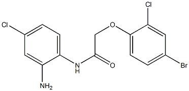 N-(2-amino-4-chlorophenyl)-2-(4-bromo-2-chlorophenoxy)acetamide 结构式