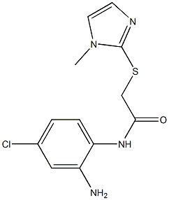 N-(2-amino-4-chlorophenyl)-2-[(1-methyl-1H-imidazol-2-yl)sulfanyl]acetamide 结构式