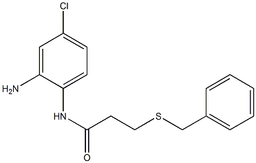 N-(2-amino-4-chlorophenyl)-3-(benzylsulfanyl)propanamide 结构式