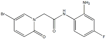 N-(2-amino-4-fluorophenyl)-2-(5-bromo-2-oxo-1,2-dihydropyridin-1-yl)acetamide 结构式