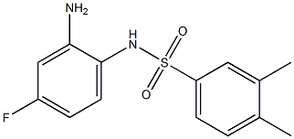 N-(2-amino-4-fluorophenyl)-3,4-dimethylbenzene-1-sulfonamide 结构式