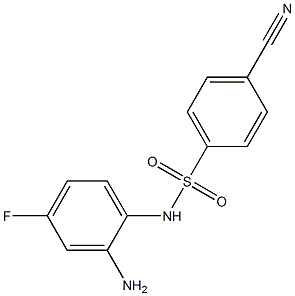 N-(2-amino-4-fluorophenyl)-4-cyanobenzene-1-sulfonamide 结构式