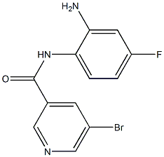 N-(2-amino-4-fluorophenyl)-5-bromopyridine-3-carboxamide 结构式