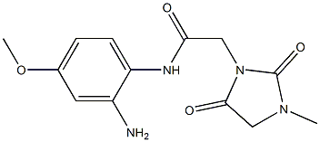 N-(2-amino-4-methoxyphenyl)-2-(3-methyl-2,5-dioxoimidazolidin-1-yl)acetamide 结构式