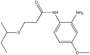 N-(2-amino-4-methoxyphenyl)-3-(butan-2-ylsulfanyl)propanamide 结构式