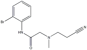 N-(2-bromophenyl)-2-[(2-cyanoethyl)(methyl)amino]acetamide 结构式