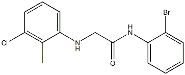 N-(2-bromophenyl)-2-[(3-chloro-2-methylphenyl)amino]acetamide 结构式