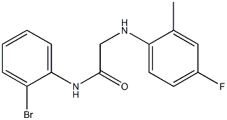 N-(2-bromophenyl)-2-[(4-fluoro-2-methylphenyl)amino]acetamide 结构式