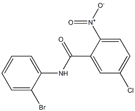 N-(2-bromophenyl)-5-chloro-2-nitrobenzamide 结构式