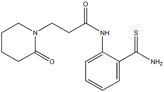 N-(2-carbamothioylphenyl)-3-(2-oxopiperidin-1-yl)propanamide 结构式