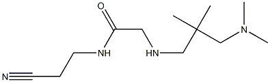 N-(2-cyanoethyl)-2-({2-[(dimethylamino)methyl]-2-methylpropyl}amino)acetamide 结构式