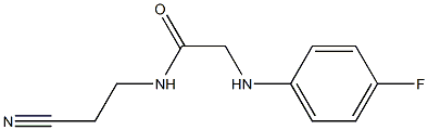 N-(2-cyanoethyl)-2-[(4-fluorophenyl)amino]acetamide 结构式