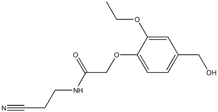 N-(2-cyanoethyl)-2-[2-ethoxy-4-(hydroxymethyl)phenoxy]acetamide 结构式