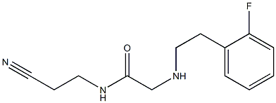 N-(2-cyanoethyl)-2-{[2-(2-fluorophenyl)ethyl]amino}acetamide 结构式