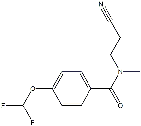 N-(2-cyanoethyl)-4-(difluoromethoxy)-N-methylbenzamide 结构式