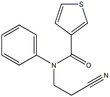 N-(2-cyanoethyl)-N-phenylthiophene-3-carboxamide 结构式