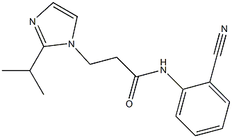 N-(2-cyanophenyl)-3-[2-(propan-2-yl)-1H-imidazol-1-yl]propanamide 结构式