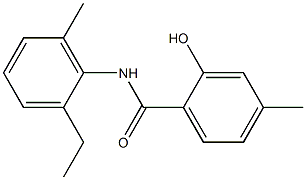 N-(2-ethyl-6-methylphenyl)-2-hydroxy-4-methylbenzamide 结构式