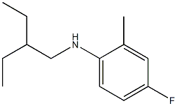 N-(2-ethylbutyl)-4-fluoro-2-methylaniline 结构式