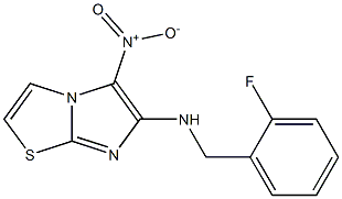 N-(2-fluorobenzyl)-5-nitroimidazo[2,1-b][1,3]thiazol-6-amine 结构式