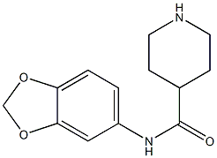 N-(2H-1,3-benzodioxol-5-yl)piperidine-4-carboxamide 结构式