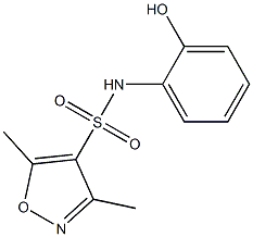 N-(2-hydroxyphenyl)-3,5-dimethyl-1,2-oxazole-4-sulfonamide 结构式