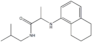N-(2-methylpropyl)-2-(5,6,7,8-tetrahydronaphthalen-1-ylamino)propanamide 结构式