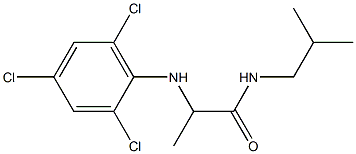 N-(2-methylpropyl)-2-[(2,4,6-trichlorophenyl)amino]propanamide 结构式
