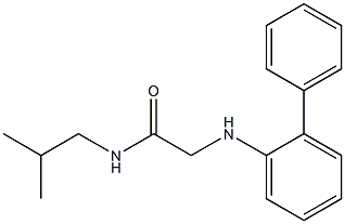 N-(2-methylpropyl)-2-[(2-phenylphenyl)amino]acetamide 结构式