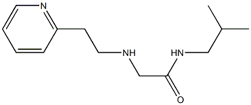 N-(2-methylpropyl)-2-{[2-(pyridin-2-yl)ethyl]amino}acetamide 结构式