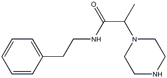 N-(2-phenylethyl)-2-(piperazin-1-yl)propanamide 结构式