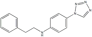 N-(2-phenylethyl)-4-(1H-1,2,3,4-tetrazol-1-yl)aniline 结构式