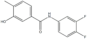 N-(3,4-difluorophenyl)-3-hydroxy-4-methylbenzamide 结构式