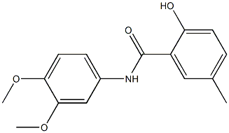 N-(3,4-dimethoxyphenyl)-2-hydroxy-5-methylbenzamide 结构式