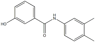 N-(3,4-dimethylphenyl)-3-hydroxybenzamide 结构式