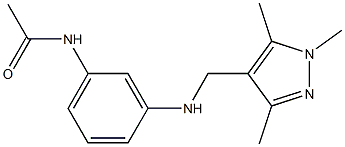 N-(3-{[(1,3,5-trimethyl-1H-pyrazol-4-yl)methyl]amino}phenyl)acetamide 结构式