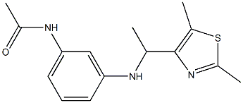 N-(3-{[1-(2,5-dimethyl-1,3-thiazol-4-yl)ethyl]amino}phenyl)acetamide 结构式