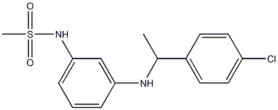 N-(3-{[1-(4-chlorophenyl)ethyl]amino}phenyl)methanesulfonamide 结构式